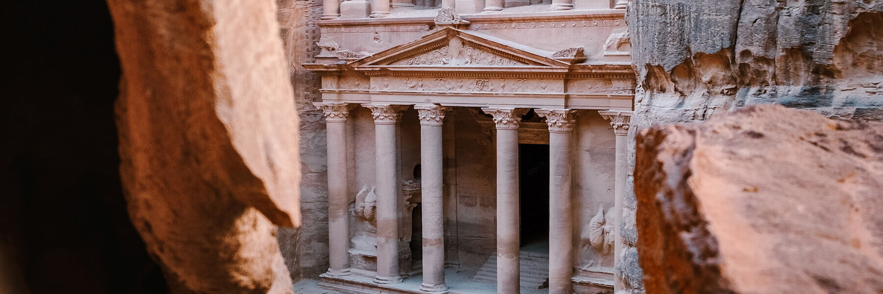 The archaeological site Petra in Jordan's desert